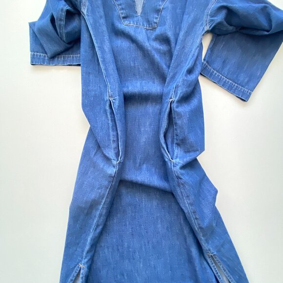 Banana Republic Cotton Cruz Oversized Denim Maxi Dress - Picture 9 of 15